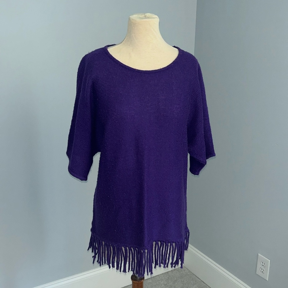 Purple short sleeve Sweater